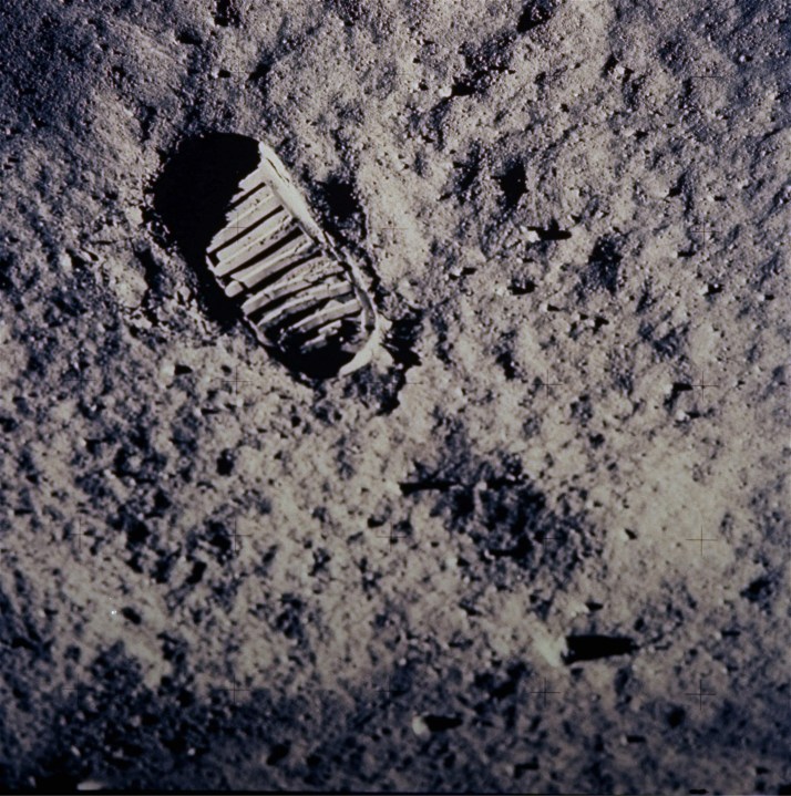 FILE - A footprint left by one of the astronauts of the Apollo 11 mission is seen in the soft, powdery surface of the moon on July 20, 1969. (NASA via AP, File)