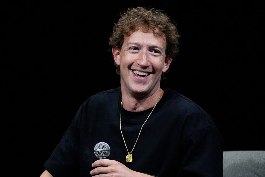 FILE - Mark Zuckerberg, chief executive officer of Meta, speaks at the SIGGRAPH 2024 conference on computer graphics and interactive techniques, July 29, 2024, in Denver. Meta reports earnings on Wednesday, July 31, 2024. (AP Photo/David Zalubowski, File)