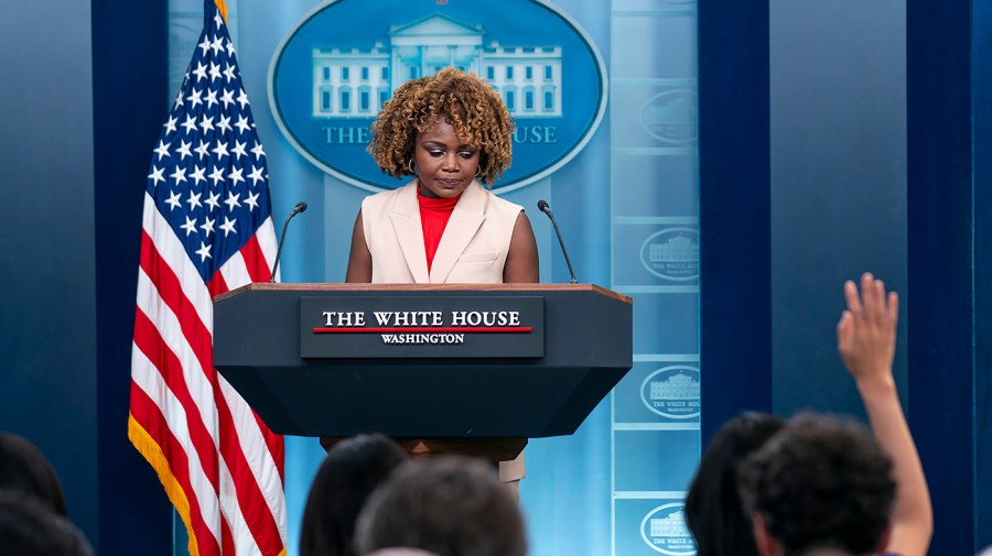 White House press secretary Karine Jean-Pierre