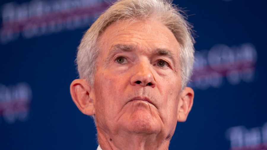 Federal Reserve Chairman Jerome Powell speaks during an interview with David Rubenstein for The Economic Club at the Marriott Marquis on July 15, 2024 in Washington, DC. Powell expressed confidence in the direction of the U.S. Economy and spoke about the Fed's handling of inflation. (Photo by Nathan Howard/Getty Images)