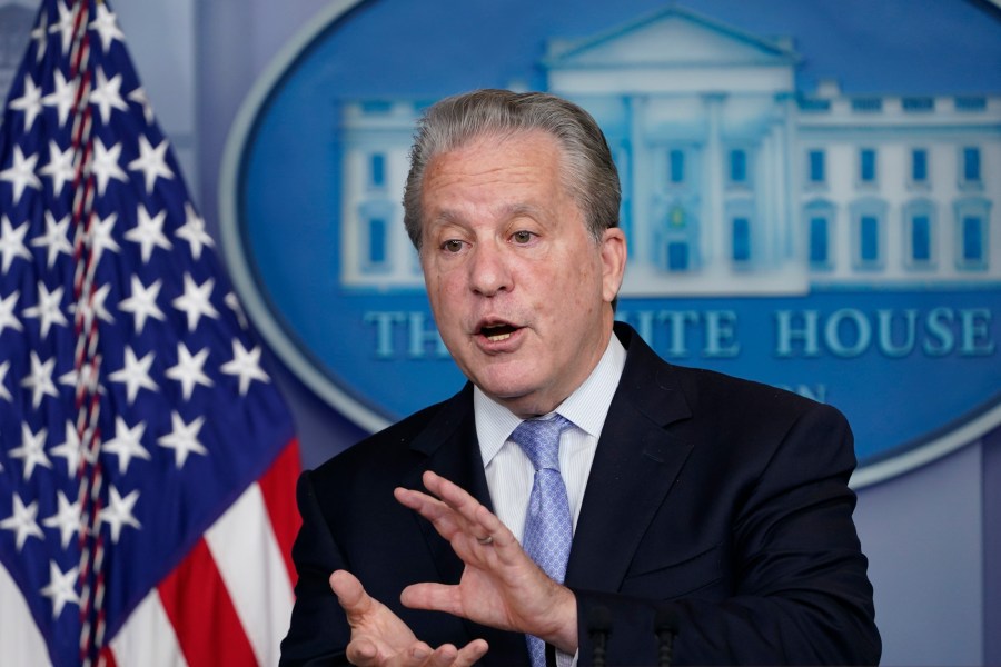 FILE - White House senior adviser Gene Sperling, speaks during the daily briefing at the White House in Washington, Aug. 2, 2021. Sperling is leaving his administration position to work with President Joe Biden's reelection campaign as the Democrats step up efforts to challenge Donald Trump on policy issues ahead of November's election. (AP Photo/Susan Walsh, File)