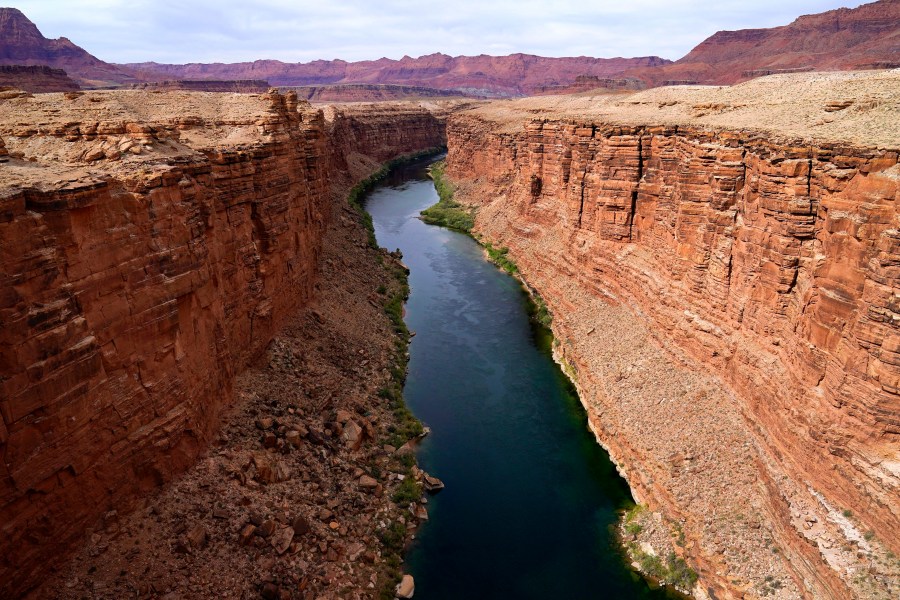 FILE - The Colorado River in the upper River Basin is seen, May 29, 2021, in Lees Ferry, Ariz. (AP Photo/Ross D. Franklin, File)