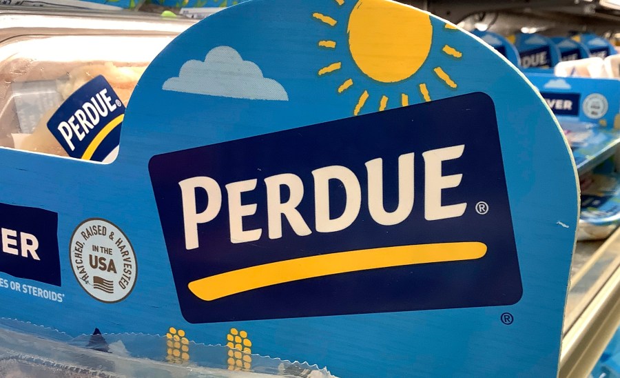 Perdue products sit in a poultry section of a supermarket in Palisades Park, N.J., Sunday, Aug. 18, 2024. (AP Photo/Pablo Salinas)