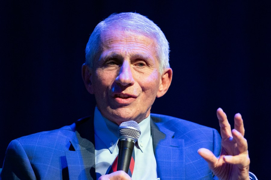 FILE - Dr. Anthony Fauci speaks during the presentation of his book "On Call" at Lincoln Theatre Friday, June 21, 2024, in Washington. ( AP Photo/Jose Luis Magana, File)