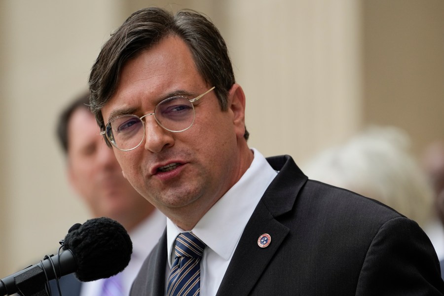 FILE - Tennessee Attorney General Jonathan Skrmetti speaks during a news conference, Oct. 24, 2023, in Nashville, Tenn. (AP Photo/George Walker IV, File)