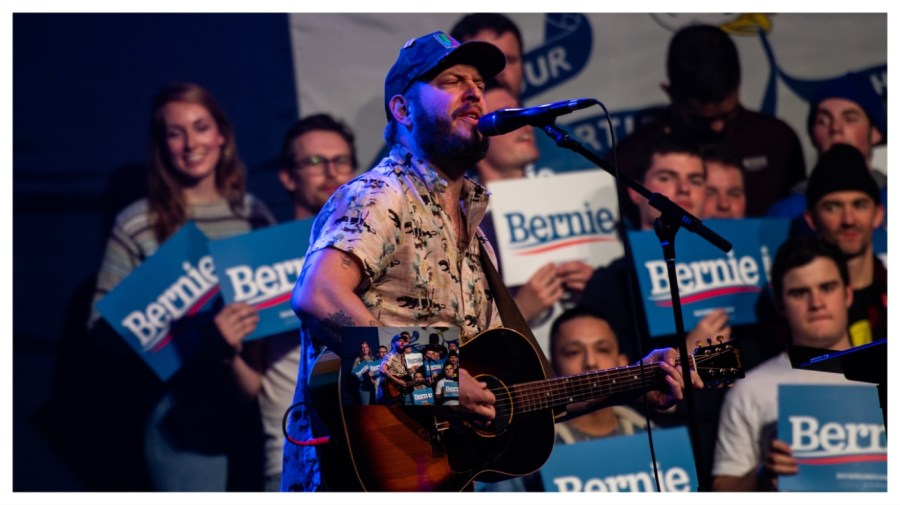 Bon Iver performance during the Bernie Caucus Concert at Horizon Events Center on Friday, January 31, 2020 in Clive, Iowa. (Photo by Salwan Georges/The Washington Post via Getty Images)