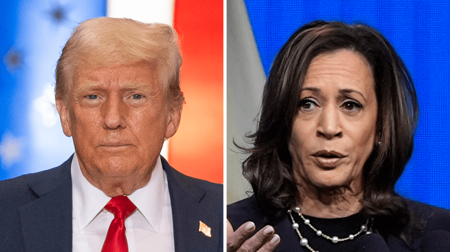 Former President Trump and Vice President Harris