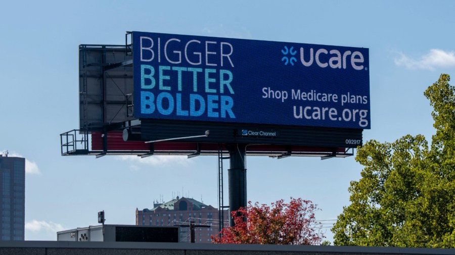 St. Paul, Minnesota. End of the year Medicare plans. U-care advertising bigger, better and bolder plans. (Photo by: Michael Siluk/UCG/Universal Images Group via Getty Images)