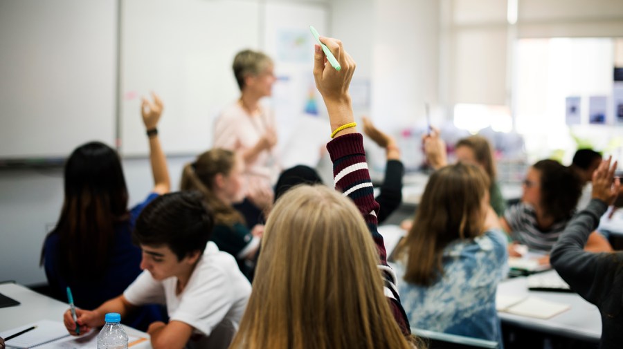 Group of students learning school lifestyle