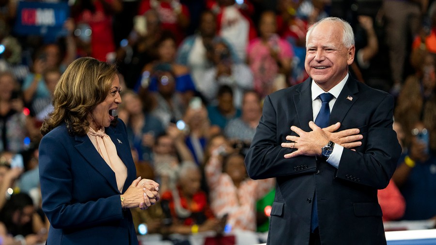 Vice President Harris and her newly announced running mate Minnesota Gov. Tim Walz (D)